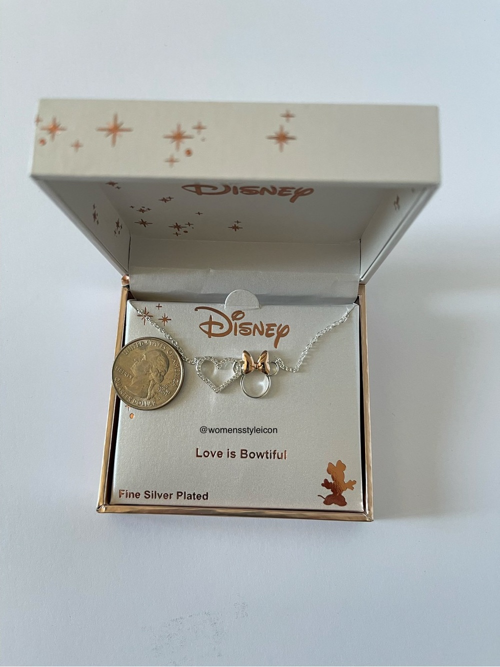 Disney Classics Jewelry | Minnie Mouse Bow & Heart Pendant Necklace - Picture 7 of 7